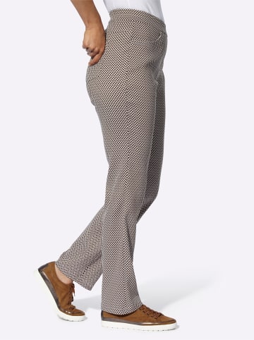 WITT WEIDEN Stretch-Hose in schoko-ecru-gemustert