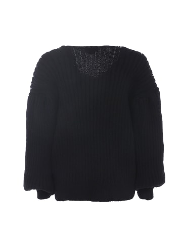 faina Damen Strickpullover Mit Pailletten in SCHWARZ