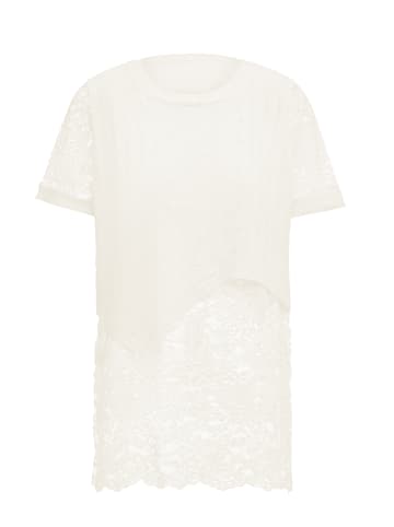 lurea Damen Strickpullover in Wollweiss