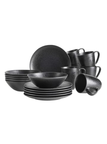 Mäser Frühstücks Set, Steinzeug Essential in Schwarz