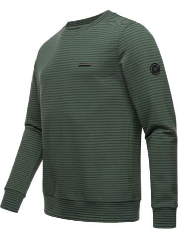 ragwear Streifenpullover Geron in Pine Green