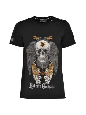 Roberto Geissini Skull Perfekt T-Shirt Schwarz