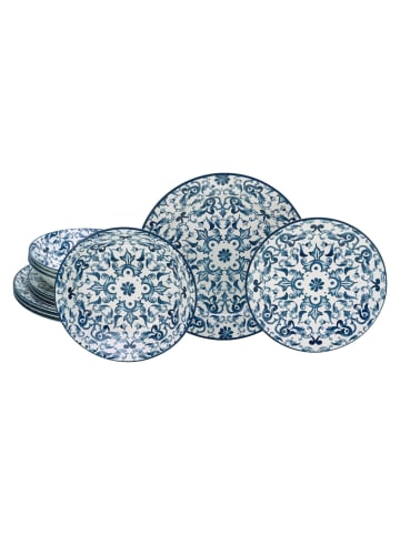 CreaTable 12 tlg. Set 16478 Fresco  Teller Set in Blau