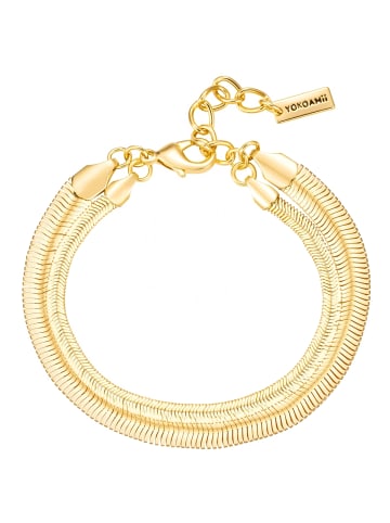 Yokoamii Schlangenarmband aus Metall-Legierung in gelbgold
