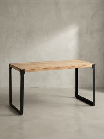 KADIMA DESIGN Esszimmertisch 120x60x76 cm Massivholz Metall Esstisch