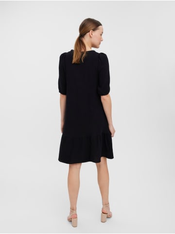 Vero Moda Halbarm Midi Blusen Tunika Kleid VMNATALI in Schwarz