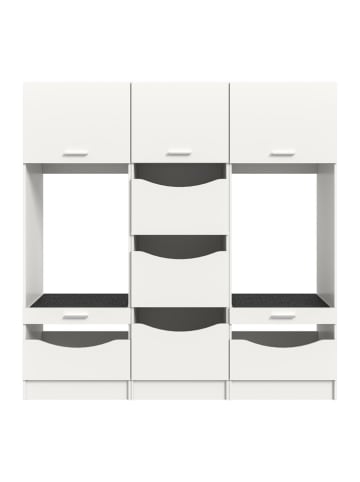 ebuy24 Waschmaschinenschrank Free (3-teilig) Weiß 192 x 68 cm