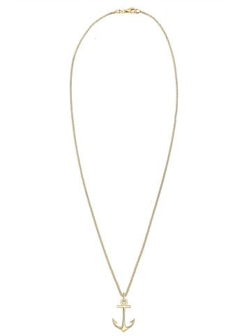 Elli Halskette 925 Sterling Silber Anker in Gold