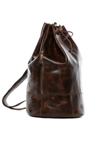 SID & VAIN Leder-Seesack Leder Backpack Unisex HEATHROW in braun