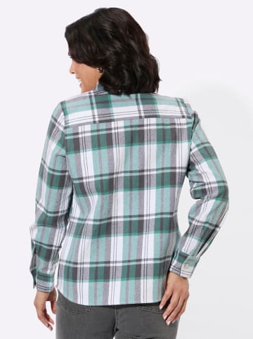 WITT WEIDEN Flanell-Bluse in salbei-anthrazit-kariert