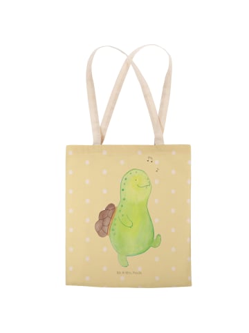 Mr. & Mrs. Panda Stofftragetasche Schildkröte Pfeifen ohne Spruch in Gelb Pastell