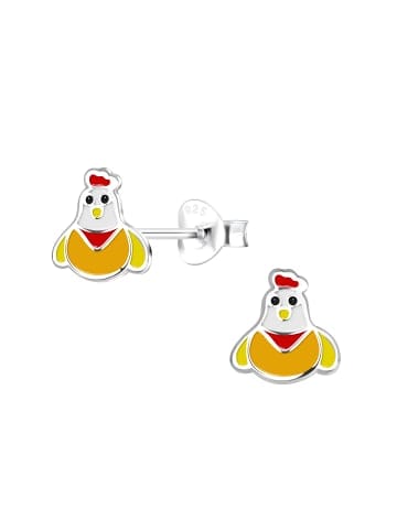 Alexander York Ohrringe, Ohrstecker HUHN in 925 Sterling Silber, 2-tlg. in yellow
