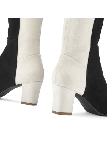 LASCANA Stiefel in schwarz/weiß