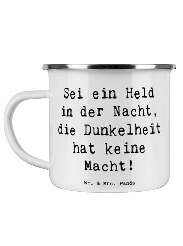 Mr. & Mrs. Panda Teebecher Spruch Angst vor Dunkelheit überwinde... in Weiß