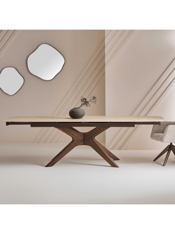 Signature Keramiktisch TIVOLI in Creme - (W) 180 x (H) 76 x (L) 90 cm