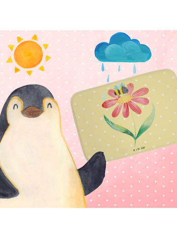 Mr. & Mrs. Panda Badematte Hummel Blume ohne Spruch in Gelb Pastell