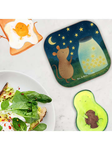 Mr. & Mrs. Panda Coaster Maus Sterne Design ohne Spruch in Weiß