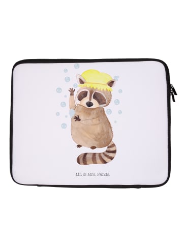 Mr. & Mrs. Panda Notebook Tasche Waschbär ohne Spruch in Weiß