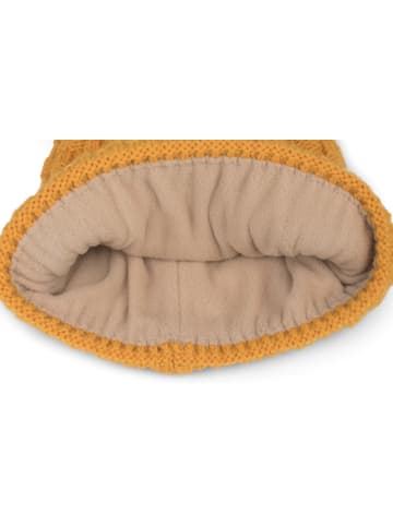 styleBREAKER Strick Bommelmütze in Curry