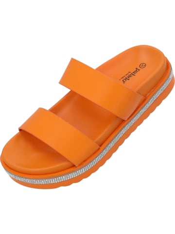 palado Plateau-Pantoletten in orange strass