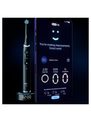 Oral-B Elektr. Zahnbürste "iO10 + LadeReiseetui" +12 Bürsten "Ultimative Reinigung"