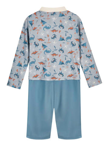 Playshoes UV-Schutz Einteiler 1/1 Arm Dino allover in blau