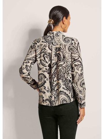 MADELEINE Elegante Printbluse mit grafischem Muster in berber / schwarz