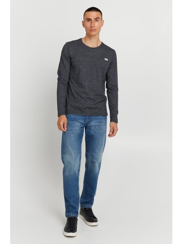 11 Project Longsleeve PRSantosa 20715238 ME  Meliertes Langarmshirt mit Brusttasche in Schwarz