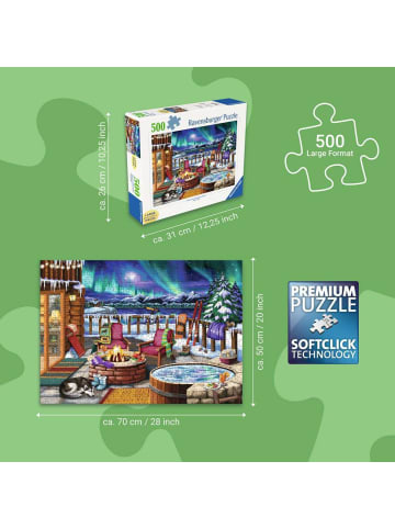 Ravensburger Ravensburger Puzzle 500 Teile Nordlichter in bunt
