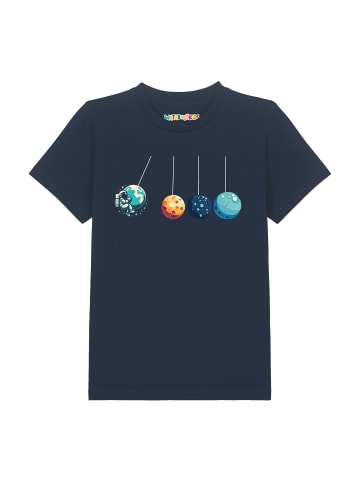 wat? Apparel T-Shirt Weltraumforscher in Dunkelblau