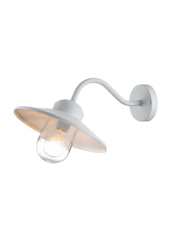 Licht-Erlebnisse Außen Wandlampe (B)27.5 x (H)25.5 cm in Weiß