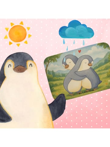 Mr. & Mrs. Panda Badteppich Pinguine Kuscheln Design ohne Spruch in Weiß