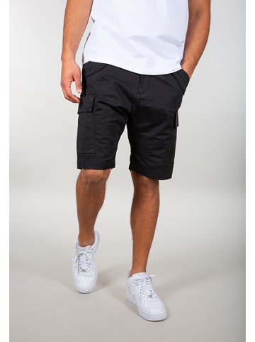 Cargoshorts Slim Fit Elastischer Taillenbund in Schwarz
