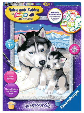 Ravensburger Malprodukte Husky Kuss Malen nach Zahlen Kinder 7-99 Jahre in bunt