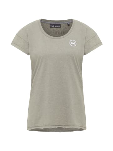 ELBSAND T-Shirt Ranva in Pale Fern Melange