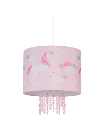 relaxdays Hängelampe "Einhorn" in Rosa - (H)158 x Ø 35 cm