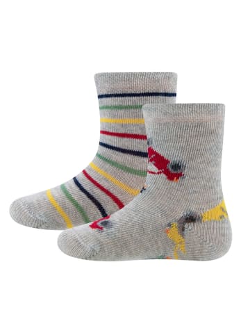 ewers 2er-Set Socken 2er Pack Autos/Ringel in sweater grau mel.