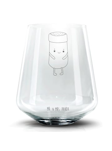 Mr. & Mrs. Panda Blümchentail Glas Beste Freunde Salz mit Spruch in Transparent