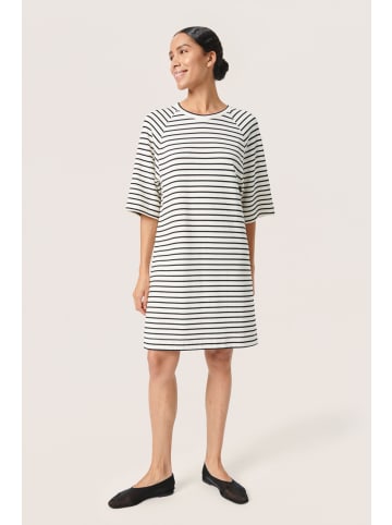 Soaked in Luxury Jerseykleid SLIngo Casual fit in White and Black Stripe