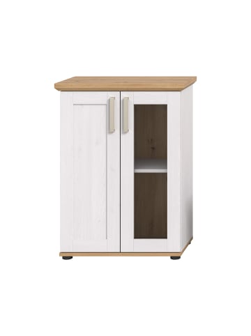 ebuy24 Vitrinenschrank Verona Weiß 64 x 37 cm