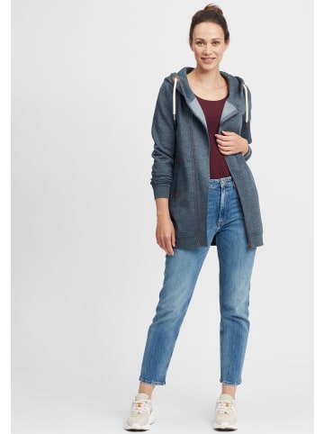 Oxmo Kapuzensweatjacke OXVicky Sweat Zip-Hoodie Long in Blau