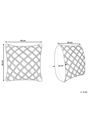 Beliani Dekokissen KIZKALESI in Grau - (W) 40 x (H) 10 x (L) 45 cm