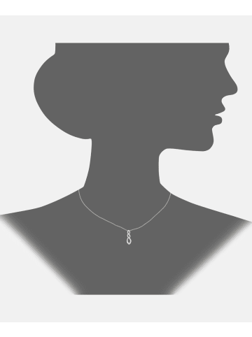Diamant L'éternel Halskette mit Anhänger aus 750 Gelbgold mit Diamant Infinity-Design