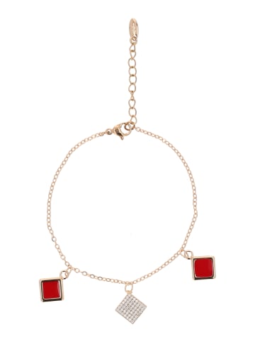 gaya Women Bracelet in Rose Gold Red