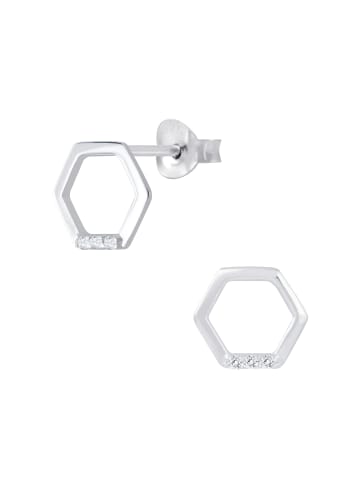 Alexander York Ohrstecker HEXAGON in 925 Sterling Silber, 2-tlg.