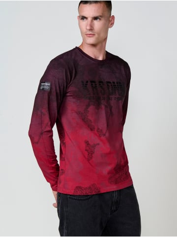 KOROSHI Langarm-t-shirt in rot