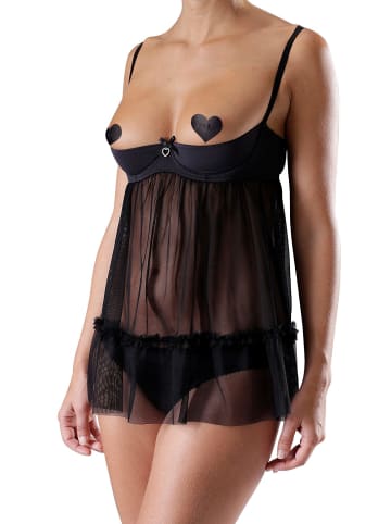 PETITE FLEUR GOLD Negligé in schwarz