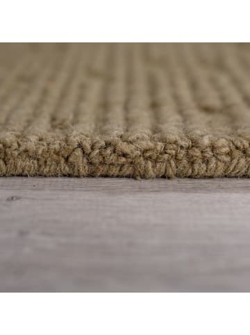 KADIMA DESIGN Wollteppich Boucle, Unifarben, Strapazierfähig, pflegeleicht in Erdtöne