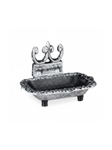 relaxdays Seifenschale in Silber