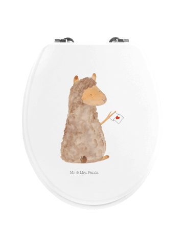 Mr. & Mrs. Panda WC Sitz Alpaka Fahne ohne Spruch in Weiß
